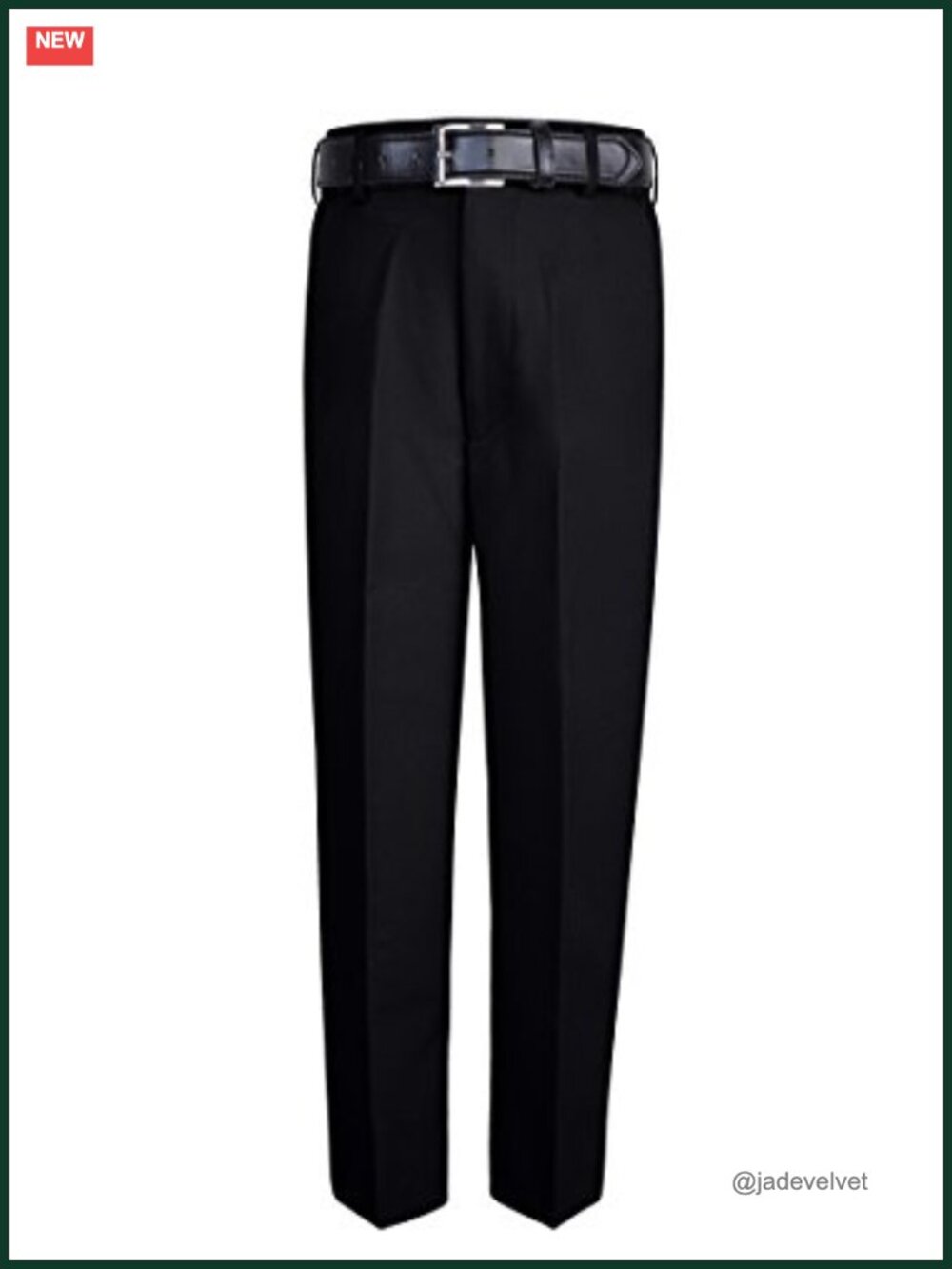 Boys Flat Front Dress Pants with Belt, Wrinkle Resistant, Comfort Waist